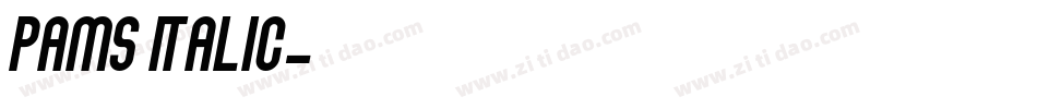Pams Italic字体转换